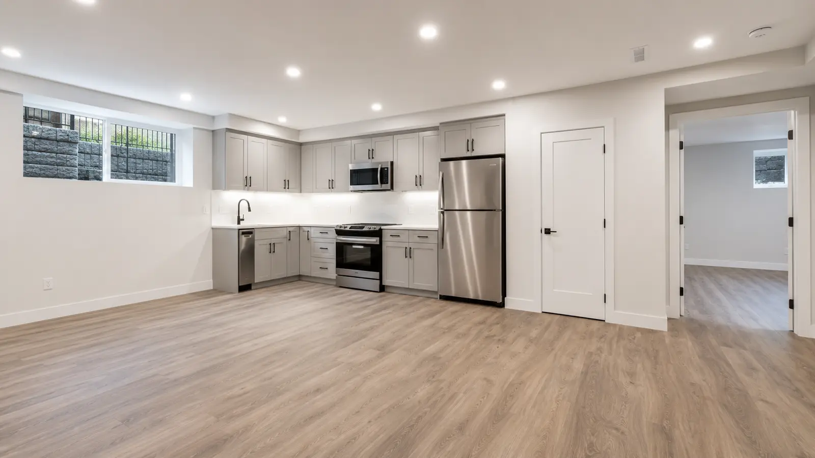 Finished basement: Grey Kitchen Suite